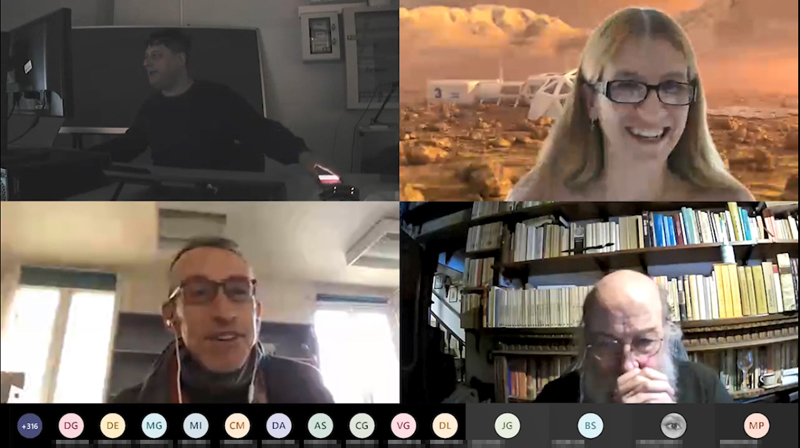 Screenshot from an online conference