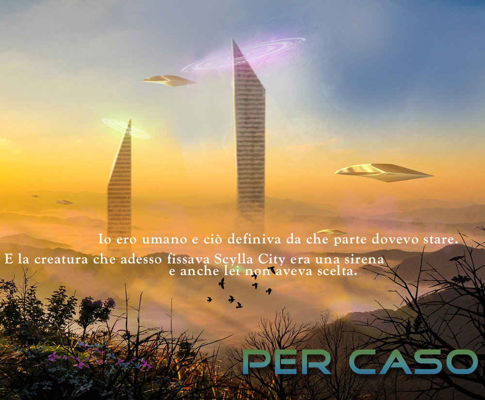 Per caso: science fiction novel, alien planet, skyscrapers, spacecraft