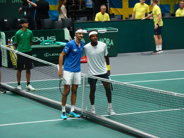 Lorenzo Sonego ed Elias Ymer a Bologna, Coppa Davis 2023